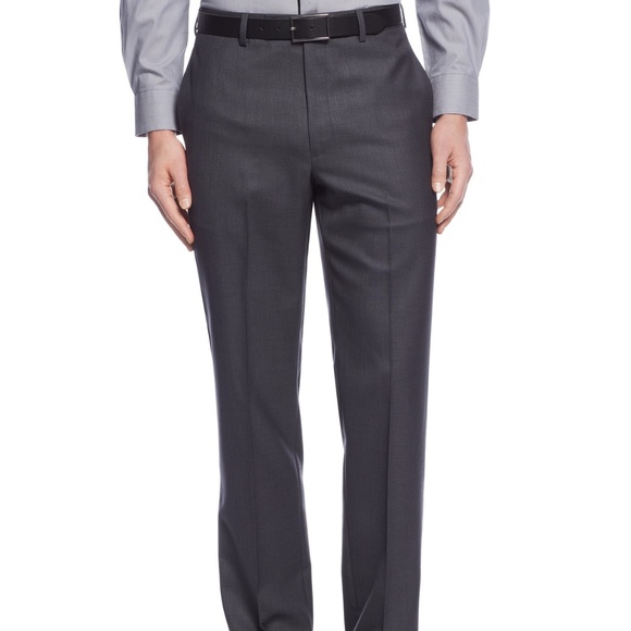 Calvin Klein Slim-Fit Dress Pants Charcoal 36x34 - Picture 1 of 2